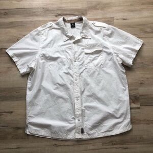 Jordan Men's Casual White Button Down Shirt
